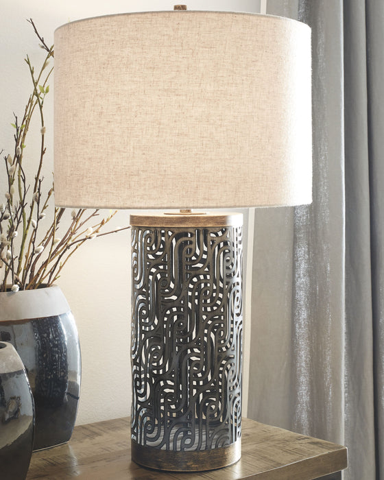 Dayo - Gray / Gold Finish - Metal Table Lamp Sacramento Furniture Store Furniture store in Sacramento