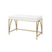 Lightmane - Desk - White High Gloss & Gold Sacramento Furniture Store Furniture store in Sacramento