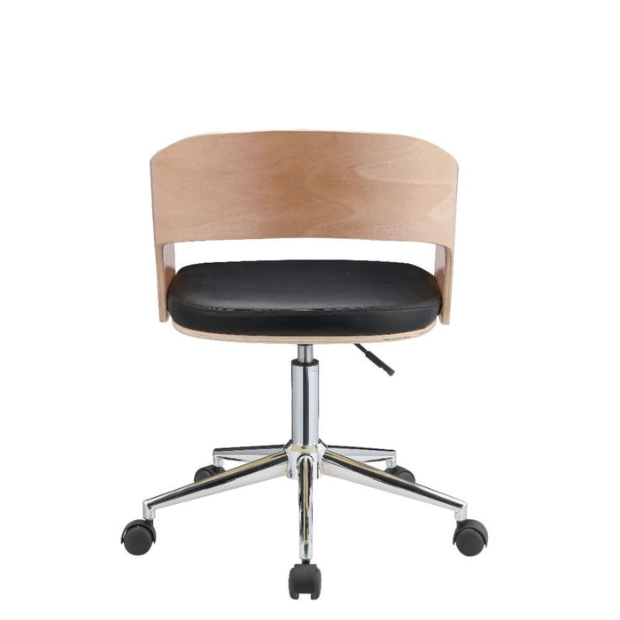 Yoshiko - Office Chair - Black PU & Beech Sacramento Furniture Store Furniture store in Sacramento