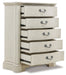 Arlendyne - Antique White - Five Drawer Chest Sacramento Furniture Store Furniture store in Sacramento