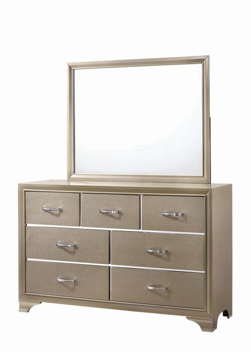 Beaumont - Rectangular Dresser Mirror - Champagne Sacramento Furniture Store Furniture store in Sacramento