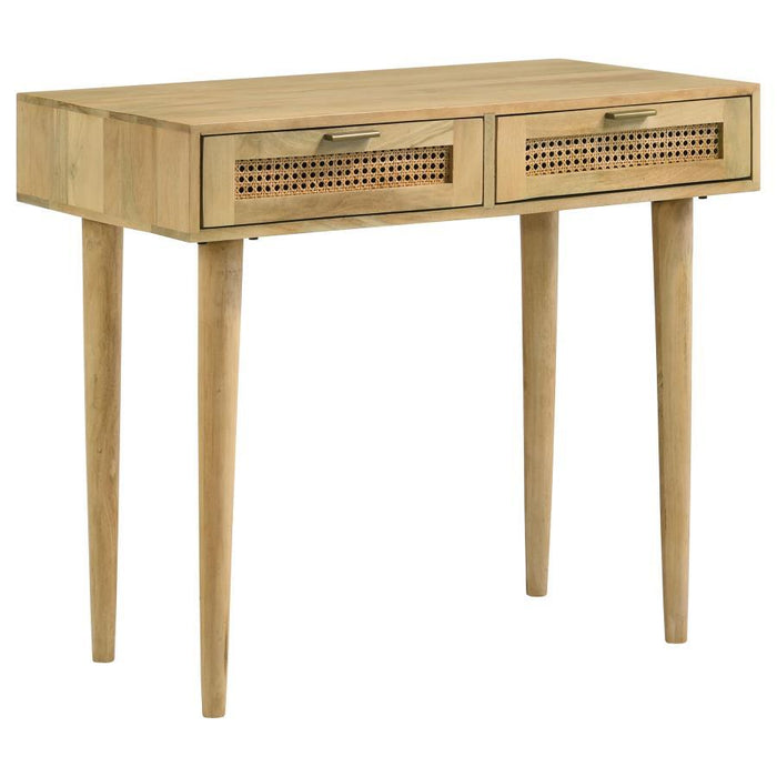 Zamora - Rectangular 2-Drawer Accent Writing Desk - Natural Sacramento Furniture Store Furniture store in Sacramento