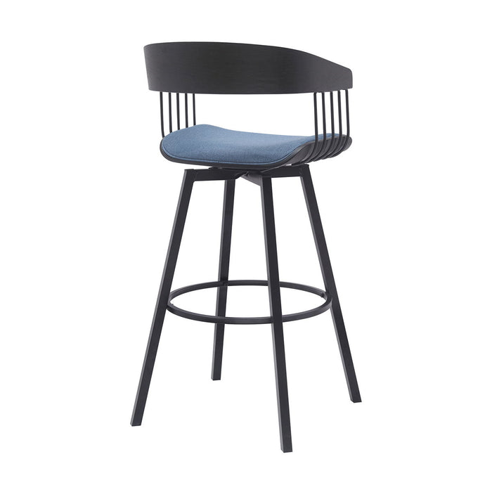 Athena - Swivel Black Metal Stool