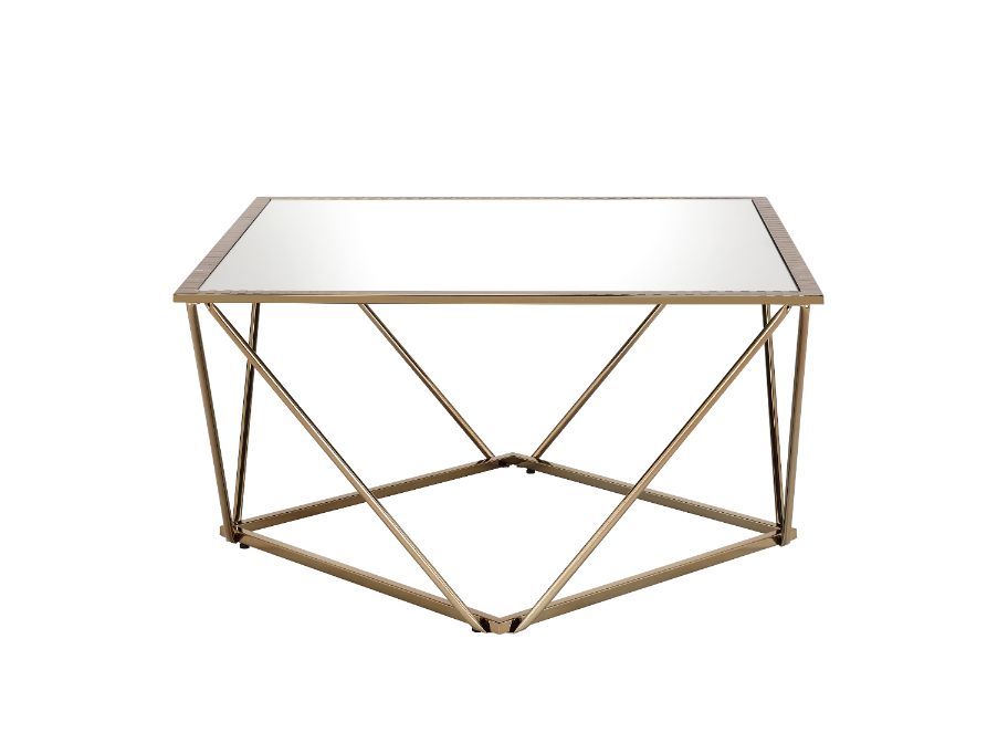 Fogya - Coffee Table - Mirrored & Champagne Gold Finish Sacramento Furniture Store Furniture store in Sacramento