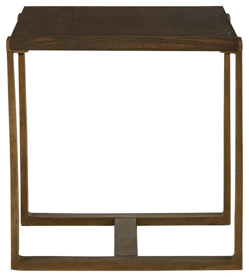 Balintmore - Brown / Gold Finish - Rectangular End Table Sacramento Furniture Store Furniture store in Sacramento