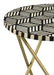 Xenia - Round Accent Table With Hairpin Legs - Black And White Sacramento Furniture Store Furniture store in Sacramento