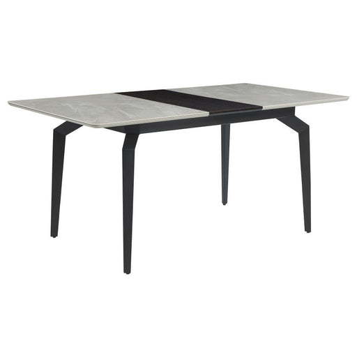 Mina - Rectangular Dining Table - Gray Ceramic And Sandy Black Sacramento Furniture Store Furniture store in Sacramento