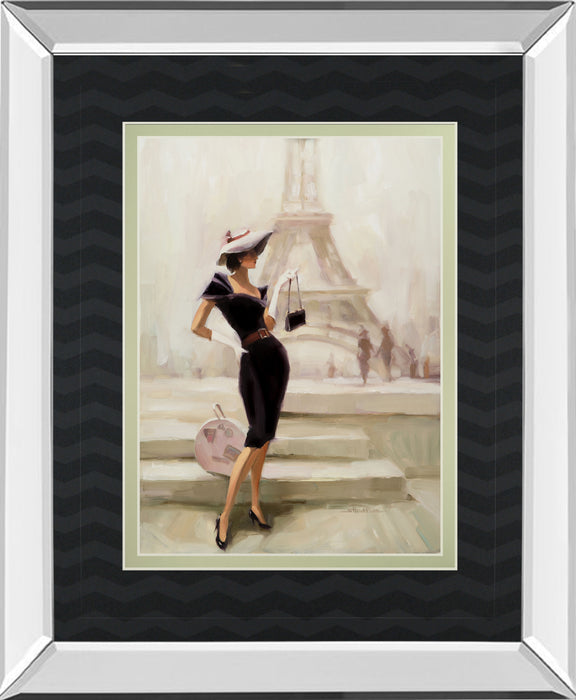 Love, From Paris By Steve Henderson - Mirror Framed Print Wall Art - Black