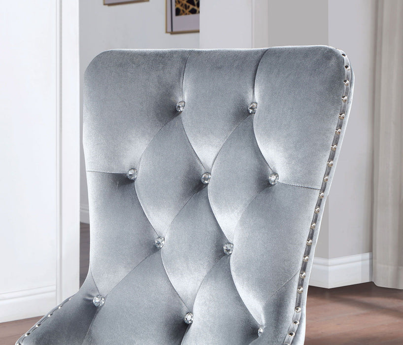 Adalia - Wingback Chair (Set of 2) - Silver / Dark Gray Sacramento Furniture Store Furniture store in Sacramento