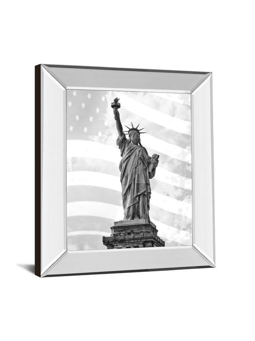 Liberty Flag By Roffman, R. - Mirror Framed Print Wall Art - Black