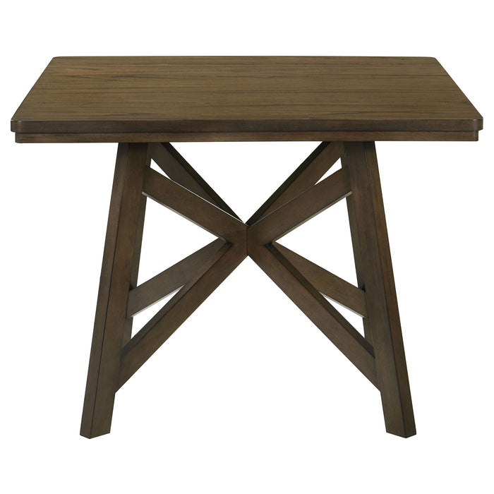 Canfield - Square Counter Height Dining Table - Brown