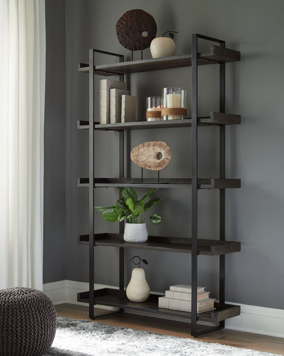 Kevmart - Grayish Brown / Black - Bookcase Sacramento Furniture Store Furniture store in Sacramento