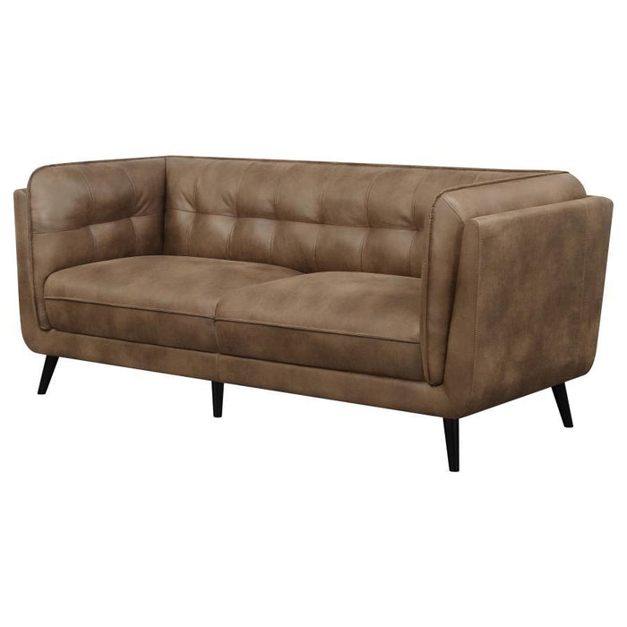 Thatcher - Upholstered Button Tufted Sofa - Brown