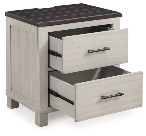 Darborn - Gray / Brown - Two Drawer Night Stand Sacramento Furniture Store Furniture store in Sacramento