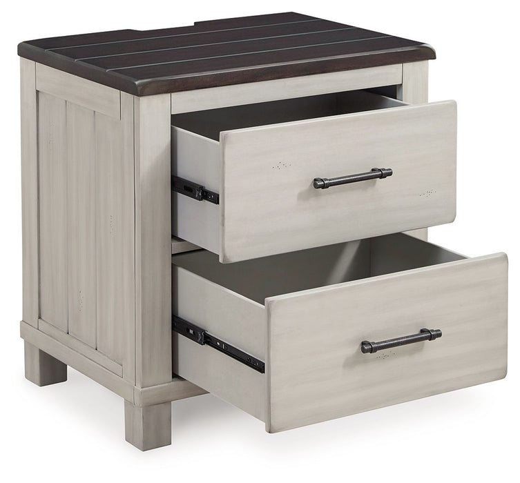 Darborn - Gray / Brown - Two Drawer Night Stand Sacramento Furniture Store Furniture store in Sacramento