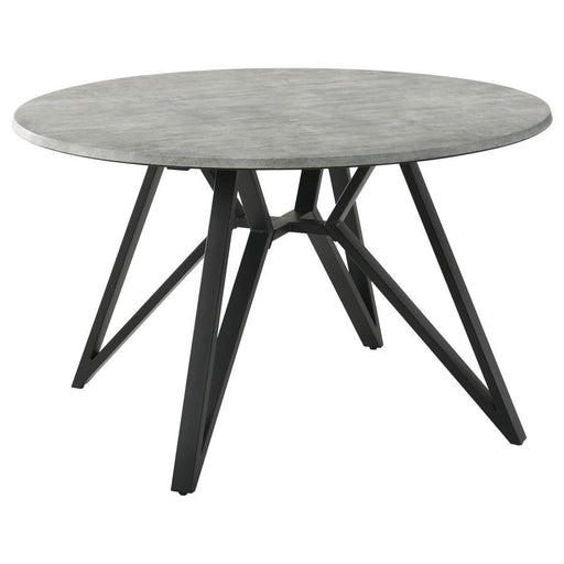 Neil - 5 Piece Round Dining Set - Concrete And Gray Sacramento Furniture Store Furniture store in Sacramento