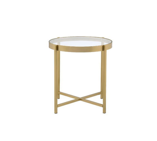 Charrot - End Table - Gold Finish Sacramento Furniture Store Furniture store in Sacramento