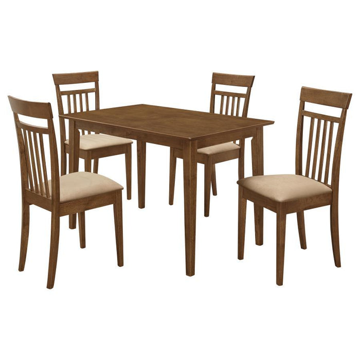 Robles - 5 Piece Dining Set - Chestnut And Tan Sacramento Furniture Store Furniture store in Sacramento