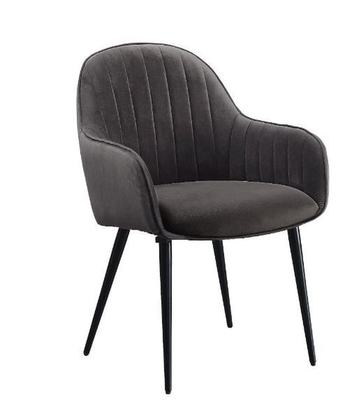 Caspian - Side Chair (Set of 2) - Dark Gray Fabric & Black Finish Sacramento Furniture Store Furniture store in Sacramento