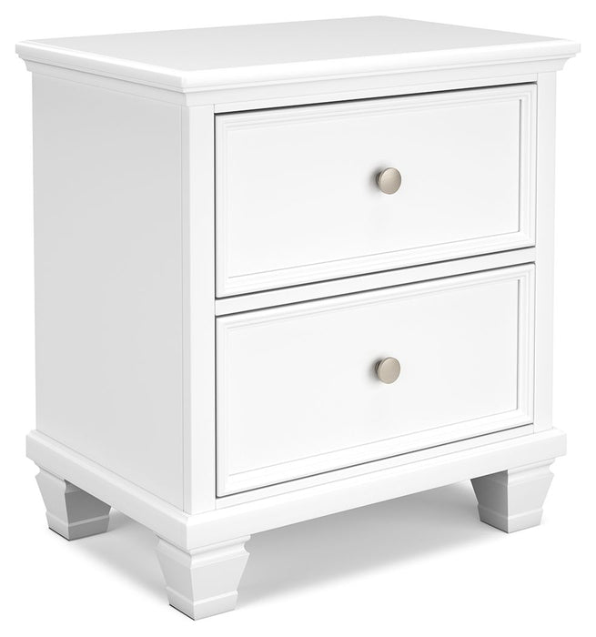 Fortman - White - Two Drawer Night Stand Sacramento Furniture Store Furniture store in Sacramento