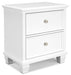 Fortman - White - Two Drawer Night Stand Sacramento Furniture Store Furniture store in Sacramento