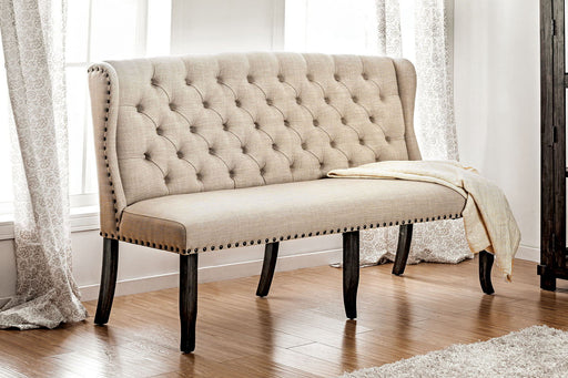 Sania - 3 Seater Loveseat Bench - Beige Sacramento Furniture Store Furniture store in Sacramento