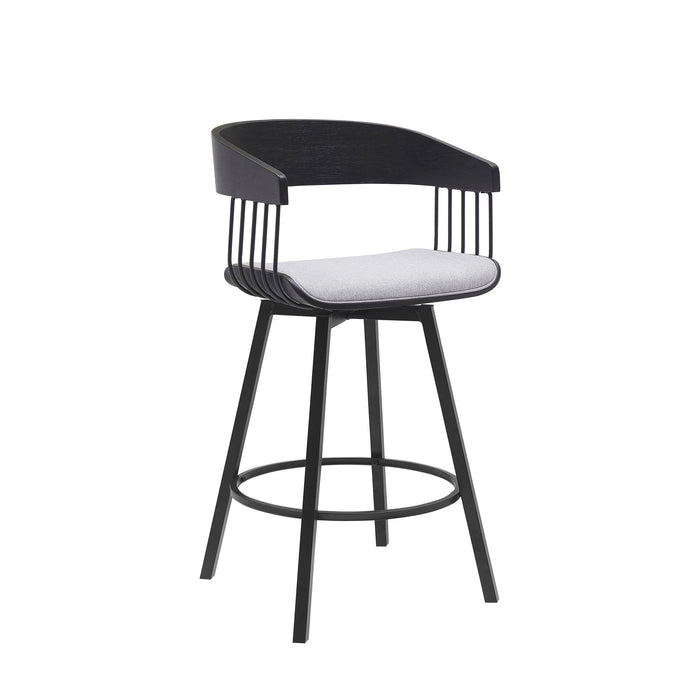 Athena - Swivel Black Metal Stool