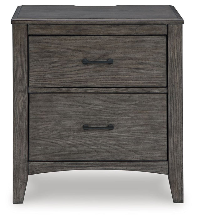 Montillan - Grayish Brown - Two Drawer Night Stand Sacramento Furniture Store Furniture store in Sacramento