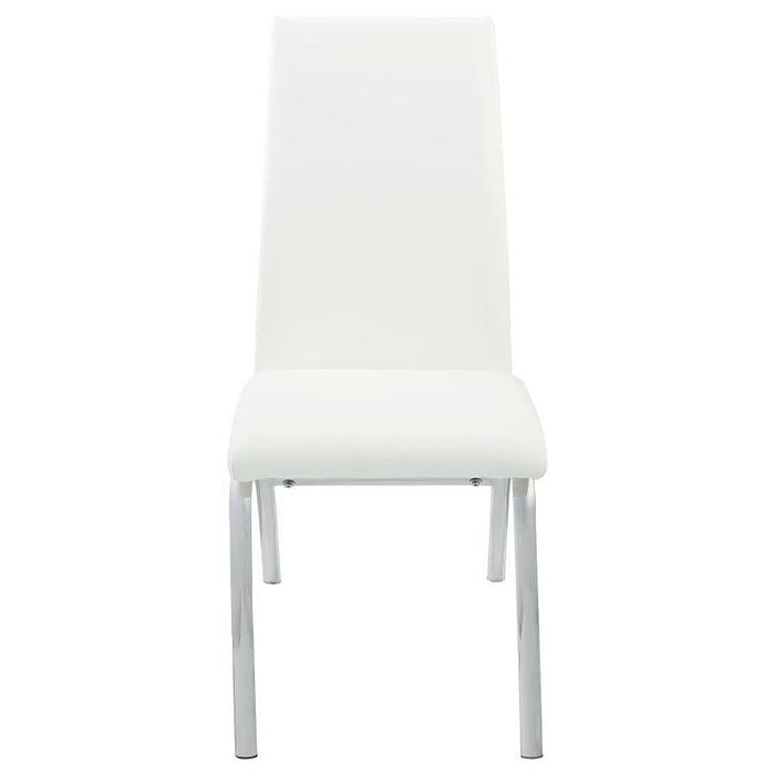 Bishop - Upholstered Side Chairs (Set of 2) - White And Chrome Sacramento Furniture Store Furniture store in Sacramento