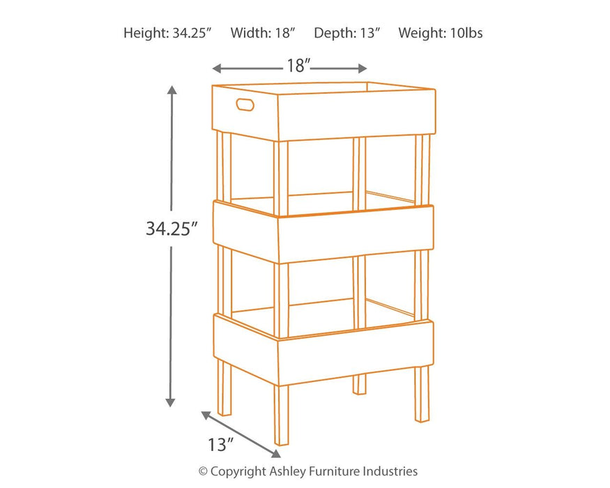 Yulton - Antique White - Storage Shelf Sacramento Furniture Store Furniture store in Sacramento