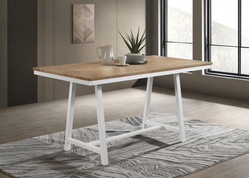 Hollis - Rectangular Counter Height Dining Table - Brown And White Sacramento Furniture Store Furniture store in Sacramento