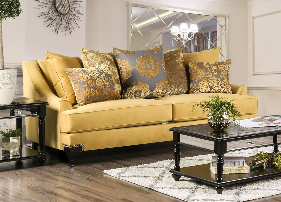 Viscontti - Sofa - Gold / Gray Sacramento Furniture Store Furniture store in Sacramento