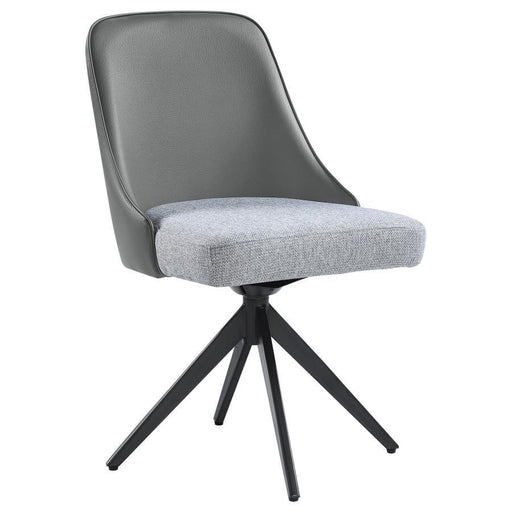Paulita - Upholstered Swivel Side Chairs (Set of 2) - Gray And Gunmetal Sacramento Furniture Store Furniture store in Sacramento