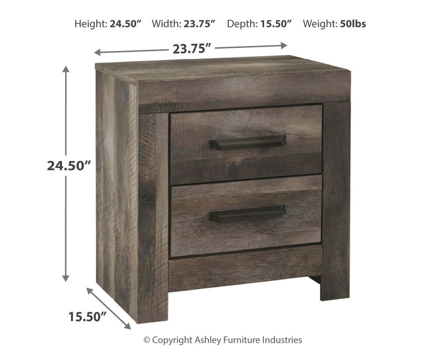 Wynnlow - Gray - Two Drawer Night Stand Sacramento Furniture Store Furniture store in Sacramento