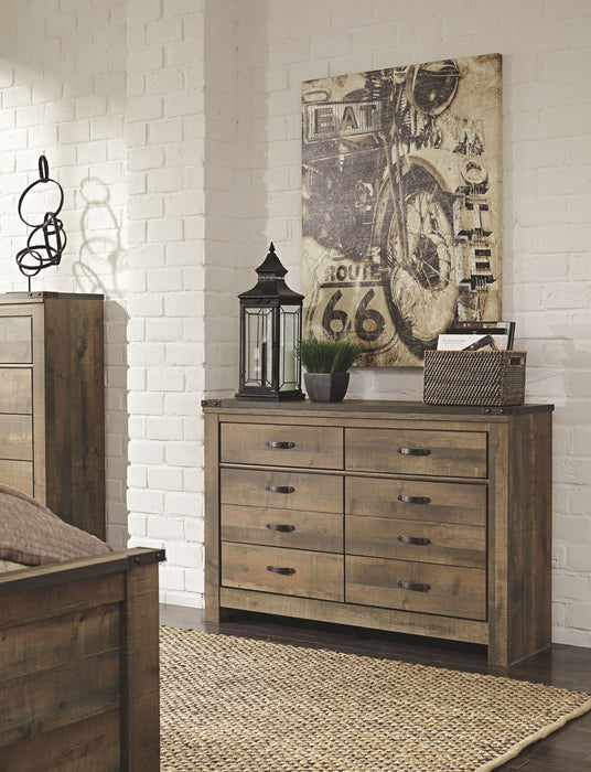 Trinell - Brown Dark - Six Drawer Dresser - 61.34" X 15.98" X 42.99" Sacramento Furniture Store Furniture store in Sacramento