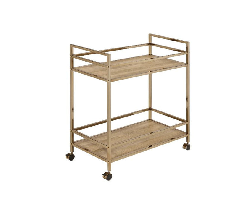 Barb - Serving Cart - Natural & Champagne Finish Sacramento Furniture Store Furniture store in Sacramento