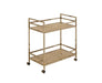 Barb - Serving Cart - Natural & Champagne Finish Sacramento Furniture Store Furniture store in Sacramento