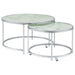 Lynn - 2 Piece Round Nesting Table - White And Chrome Sacramento Furniture Store Furniture store in Sacramento