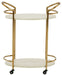 Tarica - Cream / Gold Finish - Bar Cart Sacramento Furniture Store Furniture store in Sacramento