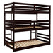 Sandler - Twin Triple Bunk Bed - Cappuccino Sacramento Furniture Store Furniture store in Sacramento