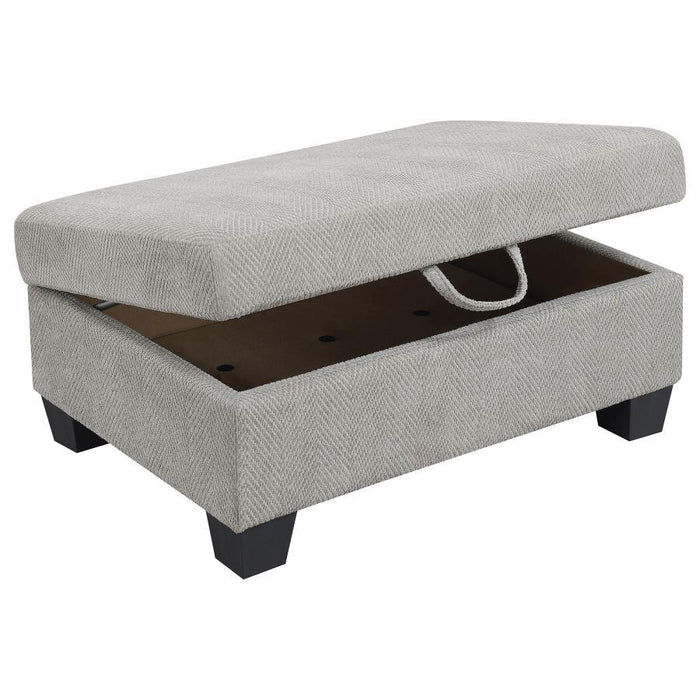 Whitson - Rectangular Upholstered Storage Ottoman - Stone