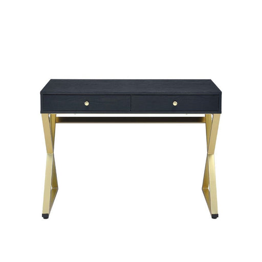 Coleen - Desk - Black & Brass Sacramento Furniture Store Furniture store in Sacramento