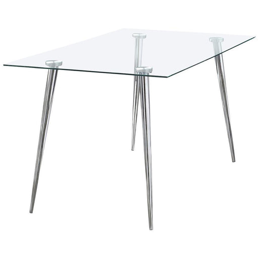 Gilman - Rectangle Glass Top Dining Table Sacramento Furniture Store Furniture store in Sacramento