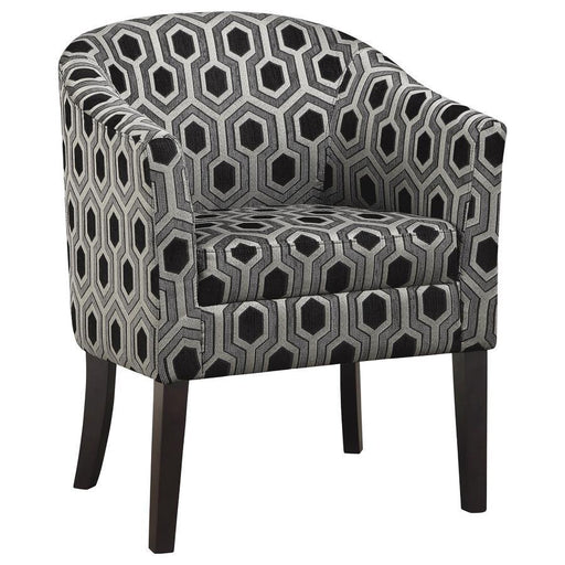 Jansen - Hexagon Patterned Accent Chair - Gray And Black Sacramento Furniture Store Furniture store in Sacramento