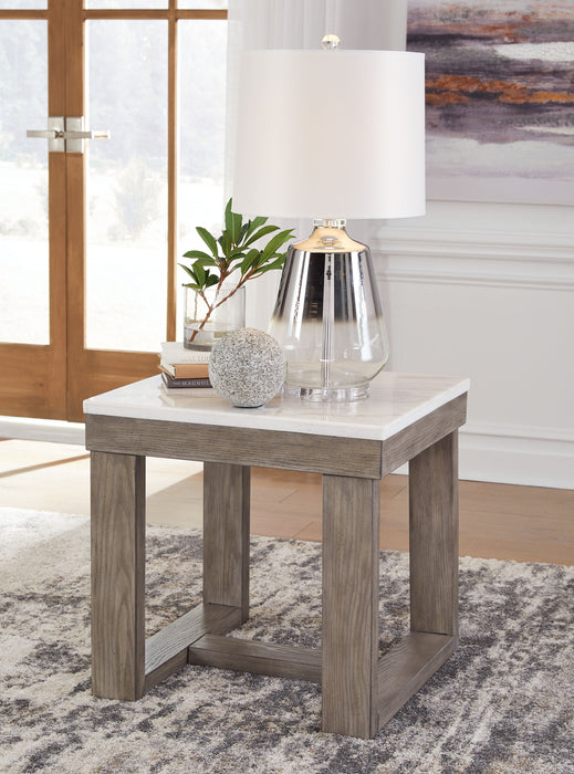 Loyaska - Brown/ivory - Square End Table Sacramento Furniture Store Furniture store in Sacramento