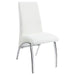 Bishop - Upholstered Side Chairs (Set of 2) - White And Chrome Sacramento Furniture Store Furniture store in Sacramento