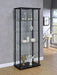 Delphinium - 5-Shelf Glass Curio Cabinet - Black And Clear Sacramento Furniture Store Furniture store in Sacramento