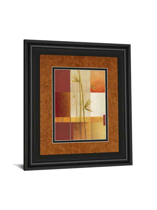 Contemporary Bamboo I By Estudio Arte - Framed Print Wall Art - Orange