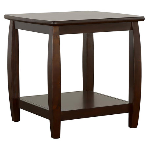 Dixon - Square End Table With Bottom Shelf - Espresso Sacramento Furniture Store Furniture store in Sacramento