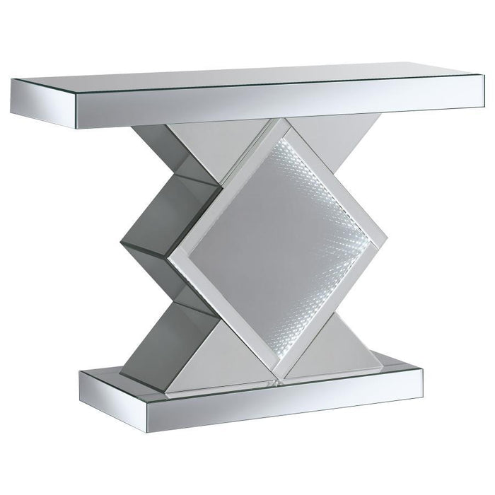 Andorra - Console Table With Led Lighting - Silver Sacramento Furniture Store Furniture store in Sacramento